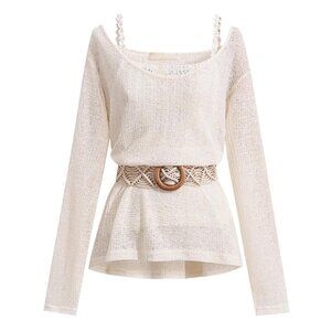 The Story Lace Camisole Fake Two-Piece Long Sleeves